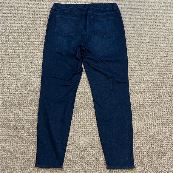 NEW Eileen Fisher Organic Cotton High Rise Denim Jeggings sz Large Utility Blue - Picture 2 of 13